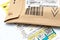 Amazon Japan kraft bubble mailer padded envelope with delivery notice from Japanese company Yamato Transport