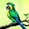 Amazon parrot talking exotic bird perch colorful wildlife zoo