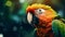 Amazon red macaw parrot