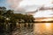Amazon river, Amazonas, Brazil: Beautiful sunrise on the Amazon river. landscape with a view of the river and the sky