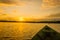 Amazon river, Amazonas, Brazil: Beautiful sunrise on the Amazon river. landscape with a view of the river and the sky