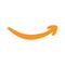 Amazon shopping logo icon arrow symbol, vector illustration