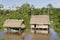 Amazonas village. Typical indian tribes settlement in Amazon