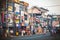 Ambalagonda, Sri Lanka - 02 February, 2017: Regular public Sri Lankan bus stop. Moring traffic in the city