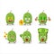 Ambarella cartoon character with cute emoticon bring money