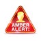 Amber Alert Warning Icon Illustration