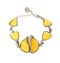 Amber bijouterie. Yellow transparent amber with a beautiful shade. Vintage style fashion classic jewelry. I