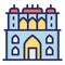 Amber fort, amer fort Isolated Vector Icon which can be easily modified or edit