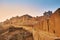 Amber Fort or Amer Fort in Jaipur, India. Mughal architecture medieval fort made of yellow sandstone