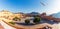 Amber Fort courtyard, India, Jaipur, full panorama