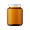 Amber glass medicine bottle template.