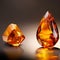 Amber: A golden gemstone resembling a drop of ancient golden sunlight, a window into Earth\\\'s history