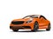 Amber orange modern luxury convertible business car