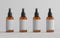 Amber Spray Bottle Mockup - Multiple Bottles. Blank Label. 3D Illustration