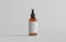 Amber Spray Bottle Mockup - One Bottle. Blank Label. 3D Illustration