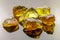 Amber Tumbled and Tempered Fire Glass Nuggets