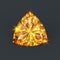 Amber yellow diamond Radiant Trillion cut