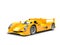 Amber yellow modern super race car - beauty shot
