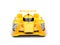 Amber yellow modern super race car - top down front view