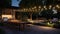 ambiance backyard with lights