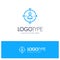 Ambient, User, Technology, Experience Blue Outline Logo Place for Tagline