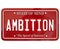 Ambition Word License Plate Attitude Motivation Inspiration