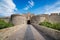 The Amboise gate and city walls of medieval town of city of Rhodes (Rhodes, Greece)