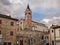 Ambra, Bucine, Arezzo, Tuscany, Italy: view of the old town with the ancient Santa Maria Assunta church