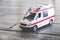 Ambulance background toy medical health care vehicle sirens blue lights