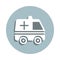 Ambulance badge icon. Simple glyph, flat vector of blood donation icons for ui and ux, website or mobile application