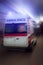 Ambulance car . Ambulance auto paramedic emergency.