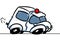 Ambulance car emergency call cartoon