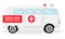 Ambulance car. Emergency medical service vehicle health symbol. Hospital transport.