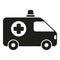 Ambulance car icon simple vector. Help people