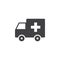 ambulance car icon , solid logo illustration, pictogram is