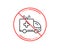 Ambulance car line icon. Medical emergency transport sign. Vector