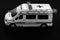 Ambulance car with thermometer . Ambulance auto paramedic emergency