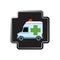 Ambulance cross icon in color