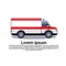 Ambulance Emergency Car Icon Medical Vehicle Isolated On White Background With Copy Space
