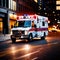 Ambulance, emergency response vehicle to take medical victims to hospital