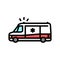 ambulance first aid color icon vector illustration