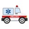 Ambulance Flat Icon Isolated on White