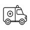 Ambulance flat icon, medicine and healthcare, transport