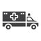 Ambulance glyph icon, medicine and healthcare