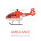 Ambulance helicopter emergency medical service.