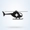 Ambulance helicopter Simple vector modern icon design illustration