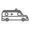 Ambulance help team icon, outline style