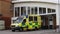 Ambulance at a Hospital Entrance in England