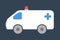 Ambulance icon. Emergency car, the medical transportation.