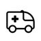 Ambulance icon isolated sign symbol vector illustration - high quality black style vector icons